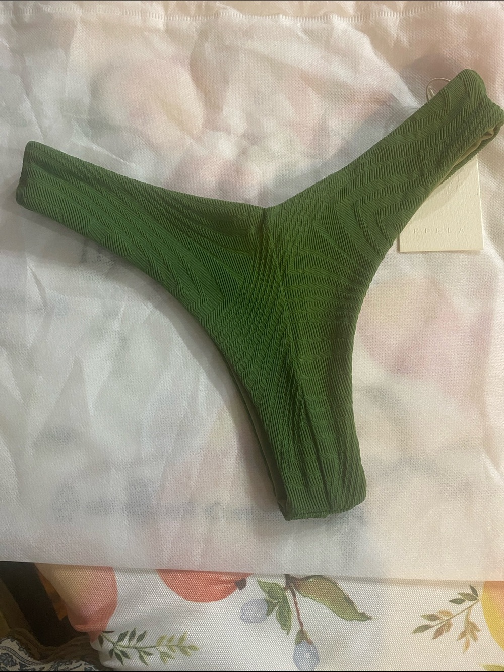 High-Cut Olive Green Women's Bikini Bottom